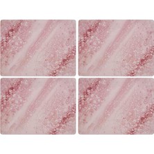 Portmeirion Minerals Rose Quartz Ahşap Büyük Boy 4'lü Amerikan Servis Seti