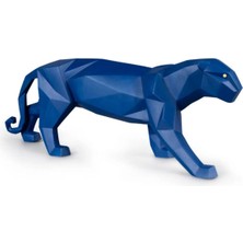 Lladro Panther Mavi Porselen Heykel