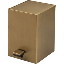 System Bathroom Accessories Gold Branch Kare Pedallı Banyo Çöp Kovası 3 Lt