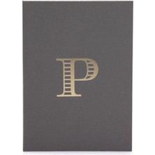Monogram A5 Harf Baskılı Not Defteri