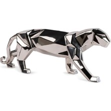 Lladro Panther Silver Porselen Heykel