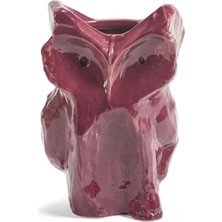 Serax Owl Vase Aubergine After Midnight By Marni Mor Seramik Dekoratif Obje 23 cm
