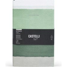 Castelli Milano Stripes Sage Koleksiyon Çizgili Defter