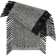 Burberry Alpaca Happy Siyah Kadın Yün Atkı