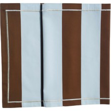 Meja Atelier Siena Kahverengi Çizgili Pamuk Runner 50 x 160 cm