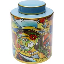 Kare Design Graffiti Art Porselen Dekoratif Kutu