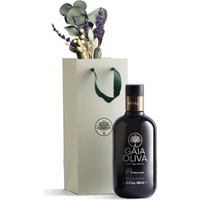 Gaia Oliva Premium Ayvalık Erken Hasat Natürel Sızma Zeytinyağı ve El Yapımı Çiçekli Hediye Seti