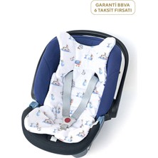 Deux Lapins %100 Pamuk Bébé Lapin Erkek Bebek Puset ve Oto Koltuk Minderi