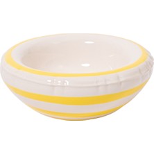 Home Stüdyo Stripes Lisa Lemon Açık Sarı Seramik Dekoratif Kase 19 cm