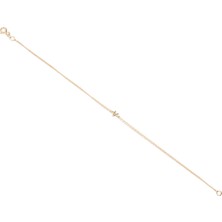 Collection Taşlı Harf Detaylı Kadın Altın Bileklik