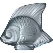 Lalique Mavi Balık Formlu Kristal Obje