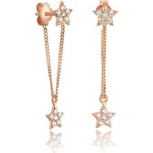 Hamza Yılmaz Jewelry Yıldız Zincir 14 Ayar Altın Kadın Küpe