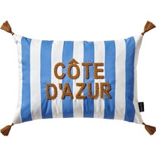 Chiara Alessi Cote D Azur Mavi Polyester Dekoratif Kırlent 35 x 50 cm