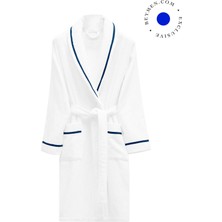 Valeron Trio Lacivert pamuklu Unisex Bornoz
