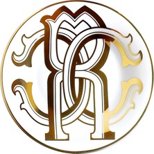 Roberto Cavalli Monogram Gold Altın Dekorlu Porselen Ekmek ve Tatlı Tabağı 16,5 cm
