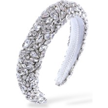 Meriç Tanın Clara Headband Silver Kristal Taşlı Kadın Taç
