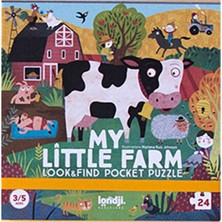 Londji Pocket Puzzle My Little Farm Küçük Çiftliğim 3+ Yaş 24 Parça Cep Yapbozu