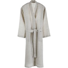 Buldan's Lino Naturel Keten Unisex Bornoz