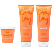 Umberto Giannini Grow Long Canlandırıcı Şampuan + Saç Kremi + Saç Derisi Peeling'i 3'lü Bakım Seti