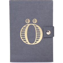 Lila Harf Baskılı Çıtçıtlı Defter