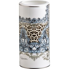 Roberto Cavalli Palazzo Pitti Leopar Desenli Porselen Vazo 20 cm