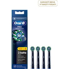 Oral-B Pro Cross Action X-Filament 4'lü Siyah Şarjlı Diş Fırçası Yedek Başlığı