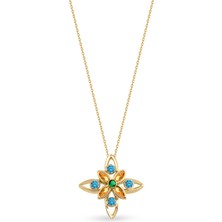 Orena Jewelry Amber Sky 14 Ayar Altın Kadın Kolye