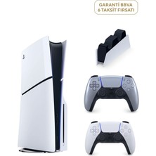 Sony Playstation 5 1 Tb Slim CD Edition Oyun Konsolu + 2. Ps5 Kol Sterling Silver + Ps5 Şarj Istasyonu