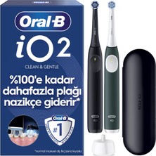 Oral-B Io2 Şarjlı/elektrikli Siyah  Orman Yeşili 2'li Diş Fırçası Seti
