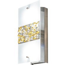 Swarovski Sarı Çelik Kristalli Splendid Aplik 13 x 9,5 cm