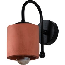 Womo Design Terracotta Metal Detaylı Silindir Aplik