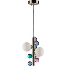 Bubble Soft Mat Krom Opak Metal Cam Mini Sarkıt Avize