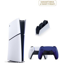 Sony Playstation 5 Slim Digital Edition 825 GB SSD Oyun Konsolu + 2. Ps5 Cobalt Blue + Ps5 Şarj Istasyonu (Yeni Sürüm)