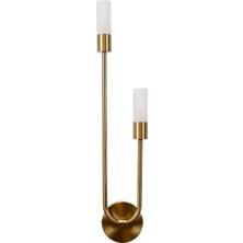 Lasttouch Verre Açık Sarı Pirinç Kaplama Metal Aplik