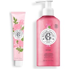 Roger&Gallet Yoğun Gül Özlü Vücut Losyonu ve El Kremi Doğal Nemlendirici Set