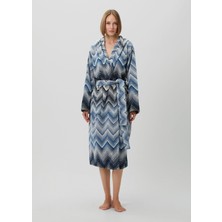 Missoni Home Marea Mavi Kapüşonlu Bornoz