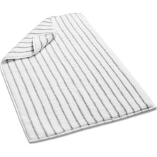 L’appartement Oslo Striped White Fog Pamuk Banyo Paspası 60 x 90 cm