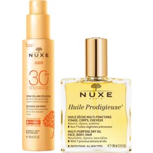 Nuxe Delicious Sun Spray SPF30 150 ml + Multi Purpose Dry Oil 100 ml Cilt Bakım Seti