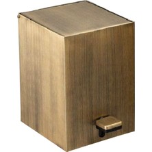 System Bathroom Accessories Bronz Antik Kare Pedallı Banyo Çöp Kovası 3 Lt