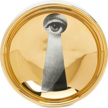 Fornasetti Keyhole Siyah Gold Porselen Kül Tablası