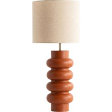 Pinot Interior Wavy Turuncu Ahşap Abajur