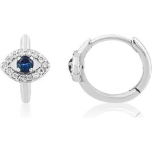 Venta Jewelry Göz Pırlanta Taşlı 14 Ayar Beyaz Altın Kadın Küpe