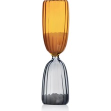 Ichendorf Milano Times Amber ve Duman Cam Kum Saati 16 x 3,8 cm