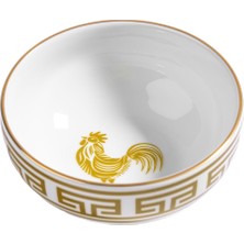 Some Home İstanbul Lucky Rooster Collection Mustard Porselen Servis Kase