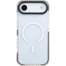 Deercase iPhone 17 Air Gri Premium Darbe Emici Lüks Kamera Korumalı Magsafe Uyumlu Telefon Kılıfı