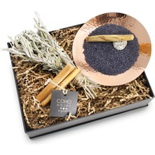 Coho Objet Box Artisan Prana Bakır Tütsülük 3 Palo Santo Adaçayı Hediye Seti