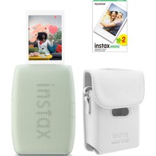 Fujifilm Instax Mini Link 3 Yeşil Akıllı Telefon Yazıcısı Beyaz Çanta ve 20'li Mini Film