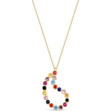 Orena Jewelry Multicolor Taşlı 14 Ayar Altın Kadın Kolye