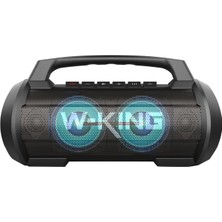 W-King D10 Partybox Işıklı Ipx6 Kablosuz Stereo Tws Ses Bombası Siyah Bluetooth Hoparlör