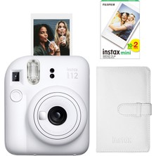 Fujifilm Instax Mini 12 Beyaz Fotoğraf Makinesi + 20'li Film ve Laporta Albüm Seti